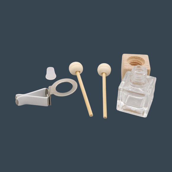 LOT OF 20 Glass Bottle Car Air Freshener Aromatherapy Oil Diffuser Air Vent Clip - Picture 2 of 3